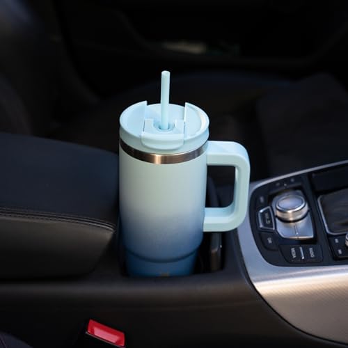 30 oz Insulated Tumbler with Handle & Straw