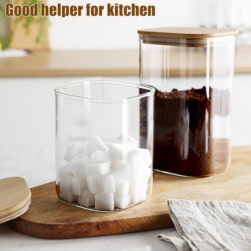 6 Pack Glass Food Storage Jars with Airtight Lids