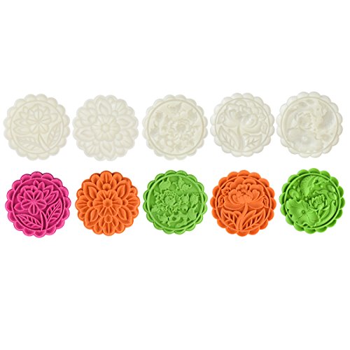 Cookie Stamp Mooncake Mold Set (5 Count)