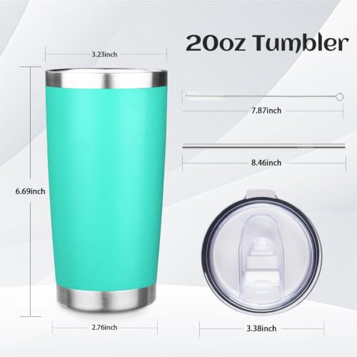 DIW 20oz Insulated Tumbler Travel Coffee Mug with Lid Straw