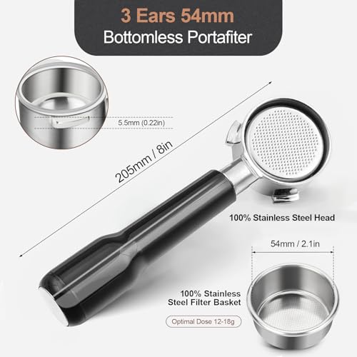 Bottomless Portafilter 54mm Compatible with Breville BES870