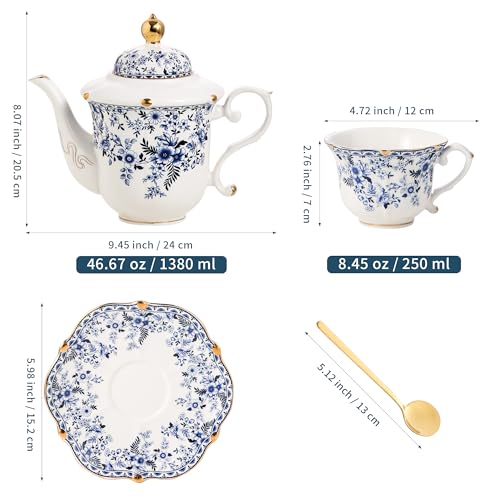 Country Roses Porcelain Tea Set