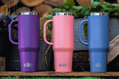 Beast 50 oz Tumbler with Handle Stainless Steel Vacuum Insulated Coffee Ice Cup Double Wall Travel Flask