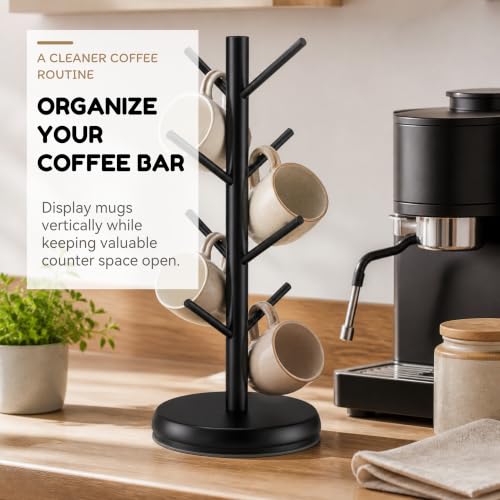 Rotating Bamboo Mug Tree