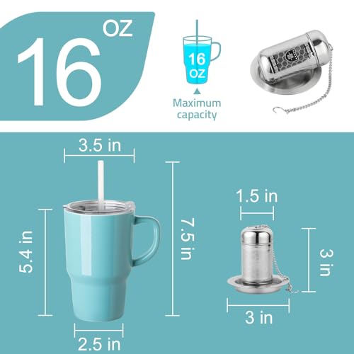 Sweejar Ceramic Tea Cup with Lid