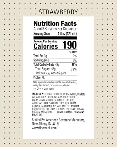 Premium Strawberry Puree Drink Mix (202.8 Fl Oz)