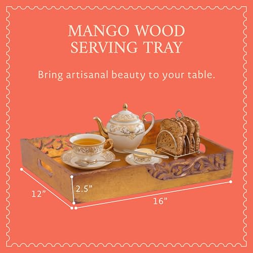 Flourish Mango Wood Serving Tray