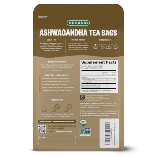 Organic Ashwagandha Tea (100 Count)