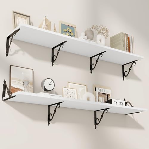 12 Inch Deep Floating Shelves for Wall (2 Count)