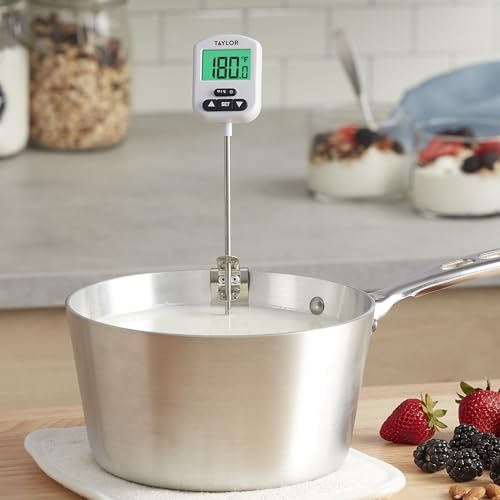 Programmable Digital Candy and Deep Fry Thermometer with Green Light Alert Display