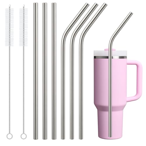 6 Pack Stainless Steel Straw for Stanley 40 oz 30 oz Tumbler (6 Count)