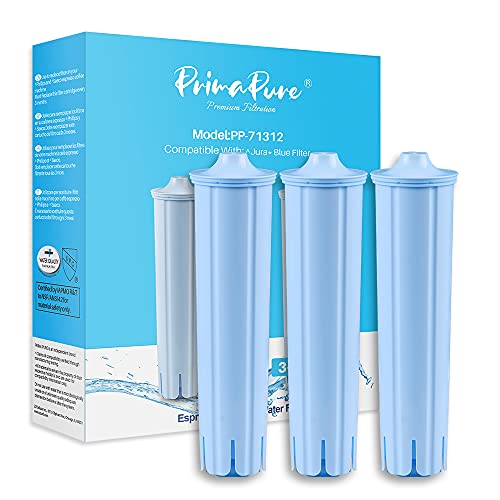 3 Pack PrimaPure Coffee Machine Water Filter Replacement for Jura Clearyl Blue 71445 (3 Count)