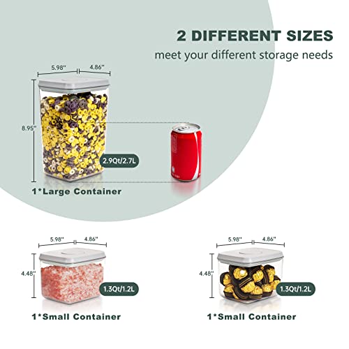 Pop Top Airtight Food Storage Containers