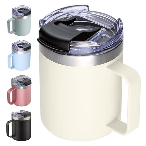 12oz Insulated Travel Coffee Mug with Handle