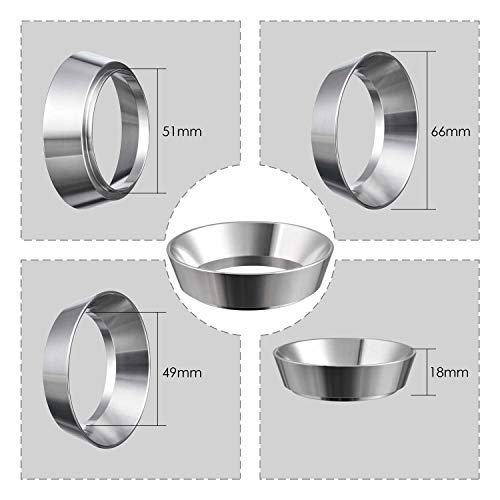 Stainless Steel Espresso Dosing Funnel Compatible with 51mm Portafilter