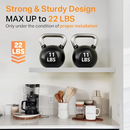 White Floating Shelves 15.7in