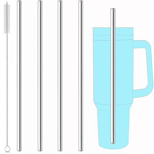 dcieiosul Set of 4 Reusable Metal Straws (4 Count)