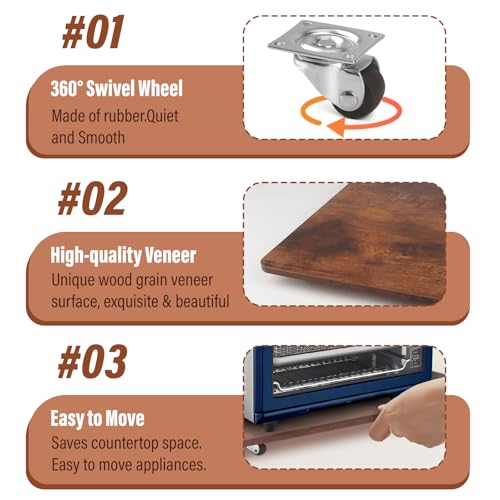 Appliance Slider 360° Rolling Tray for Coffee Maker
