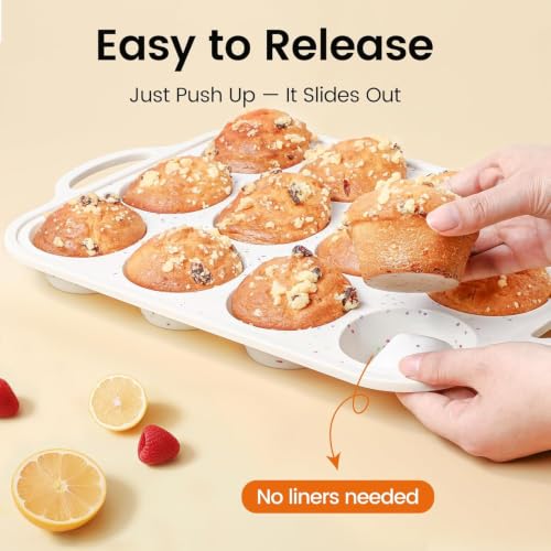 Silicone Muffin Pan with Metal Reinforced Frame