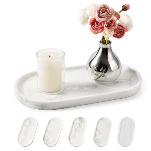 Natural Marble Tray for Bathroom Countertop