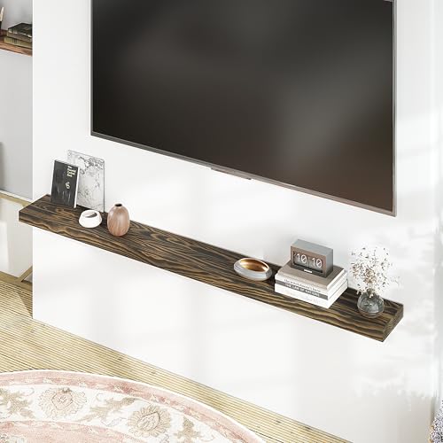72'' Pine Wood Floating Shelf for Wall
