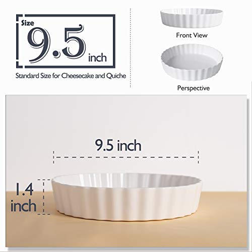 9.5 Inch Ceramic Tart Pan Set of 2