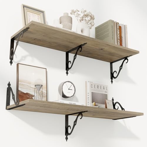 12 Inch Deep Floating Shelves for Wall (2 Count)