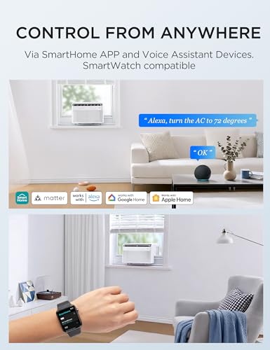 8 000 BTU U Shaped Smart Inverter Window Air Conditioner