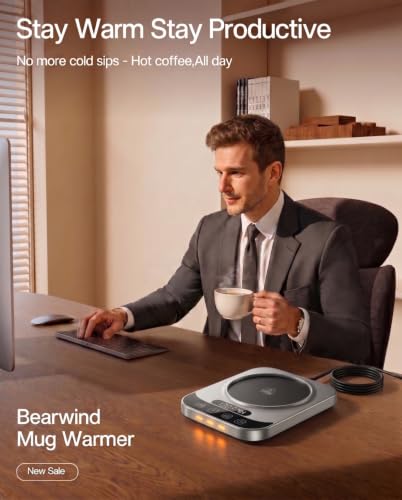 Smart Coffee Mug Warmer with LED Display