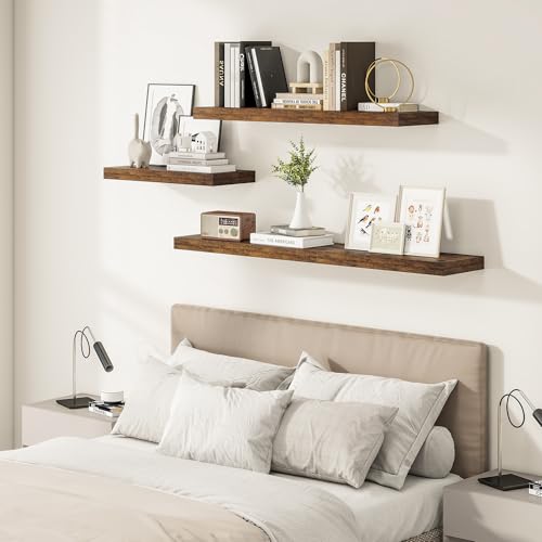 12" Deep Floating Shelves 24x12” Set of 2 (2 Count)