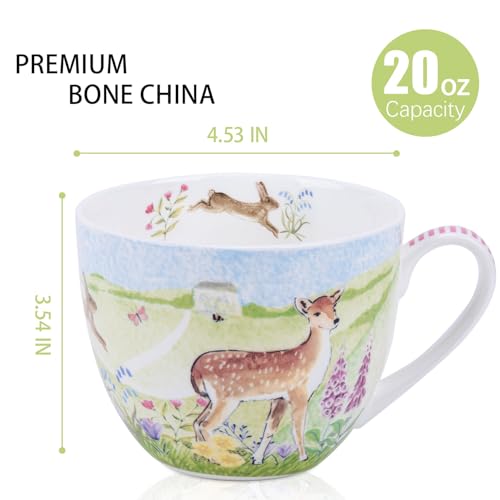 20 oz Deer & Wildflower Coffee Mug
