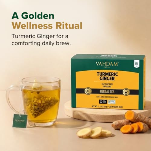 Turmeric Ginger Herbal Tea Bags (30 Count)