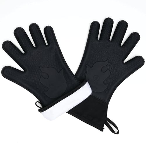 Ekogrips Premium Heat Resistant BBQ Grilling Gloves for Indoor and Outdoor Cooking (2 Count)