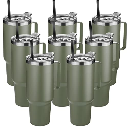 40 oz Stainless Steel Tumbler with Handle (8 Count)