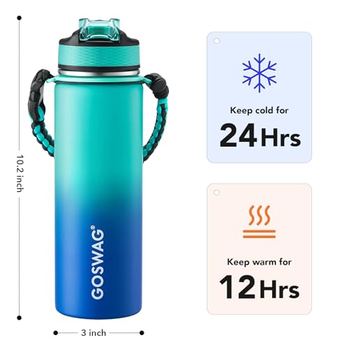 24oz Insulated Stainless Steel Travel Water Bottle