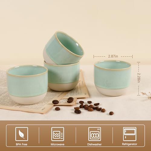 Ceramic Espresso Cups Set of 4