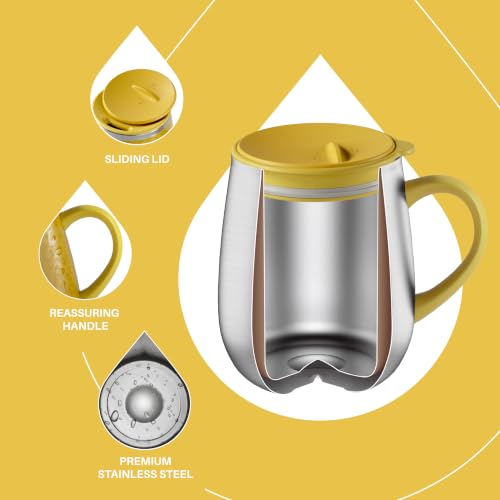 16 oz Insulated Coffee Mug with Lid and Handle