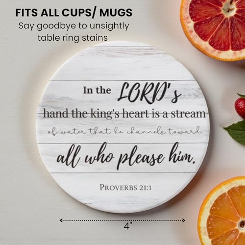 Christian Coasters Set of 6 with Holder