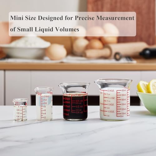 Mini Borosilicate Glass Measuring Cup Set