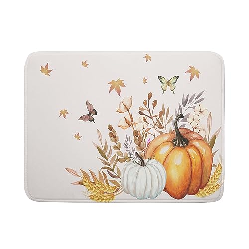 Fall Pumpkin Maple Dish Drying Mat for Kitchen Counter
