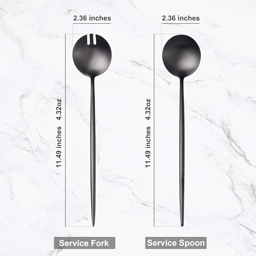 Black Salad Serving Utensils (2 Count)