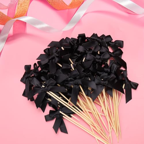 48Pcs Bow Cupcake Toppers (48 Count)