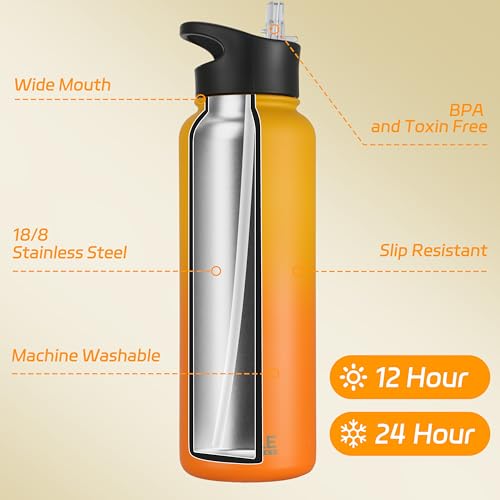 40oz Stainless Steel Water Bottle