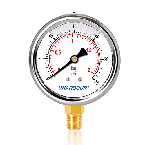 Glycerin Pressure Gauge 30psi