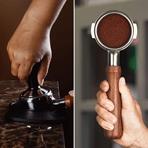 51mm Coffee Hand Tamper 304 Stainless Steel Base Professional Espresso Press for Portafilter Coffee Machine Barista Tool