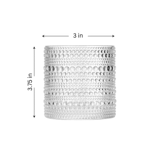 Vintage Clear Hobnail Drinking Glasses