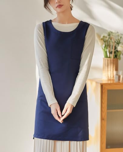 Unisex Cobbler Apron with 3 Deep Pockets Smock Vest Apron