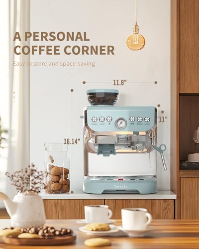 Espresso Machine with Grinder and Steam Wand