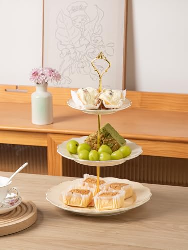Sweejar 3 Tier Ceramic Cake Stand Wedding