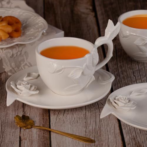 Tea Cups and Saucers Set of 2 (2 Count)